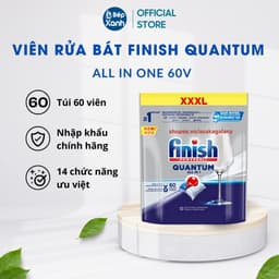 Thumbnail Viên rửa bát Finish All In One 60V, 90V + Muối rửa bát Finish 1,2kg + Nước làm bóng Finish 400ml 4