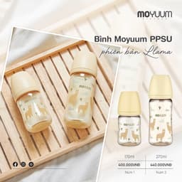 Thumbnail Bình sữa PPSU Moyuum - Lạc đà - 270ml - Kèm núm 2 3