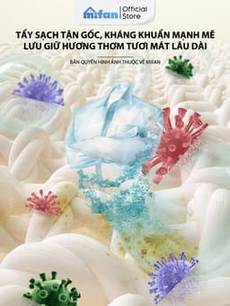 Thumbnail Bột Tẩy Trắng Quần Áo Thần Thánh 1100gr Mifan - Làm sạch vải ố vàng, vết bẩn khó giặt - An toàn, không phai màu 3