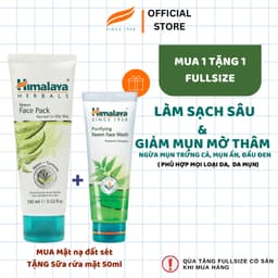 Thumbnail Mặt nạ đất sét kiềm dầu Himalaya Neem Face Pack 100ml Tặng Sữa rửa mặt neem 50ml 2