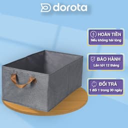 Thumbnail Hộp đựng quần áo sắp xếp khung thép DOROTA mặt đáy gỗ tay cầm tiện lợi chắc chắn HVT 1