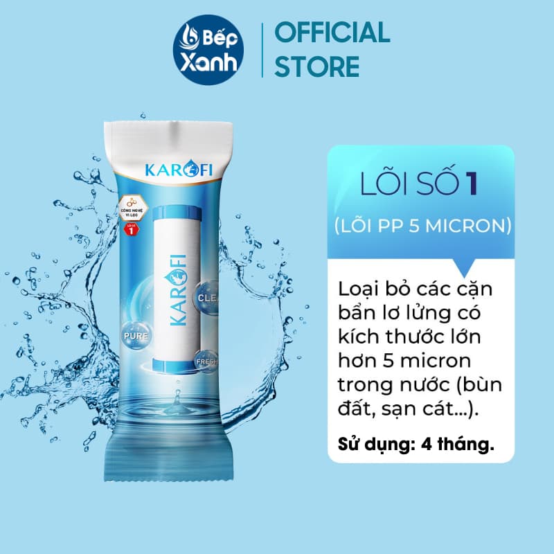 Ảnh Bộ lõi lọc nước Karofi số 1,2,3 - Hàng Chính Hãng 4