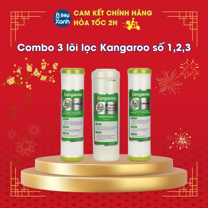 Ảnh Bộ lõi lọc thô Kangaroo số 1,2,3 - Hàng Chính Hãng 2