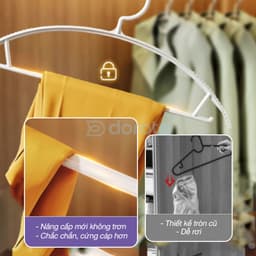 Thumbnail Móc treo quần áo cao cấp DOROTA mắc áo phơi ướt không chống trượt rơi đồ AT 3