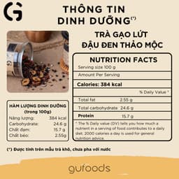 Thumbnail Trà gạo lứt đậu đen thanh nhiệt GUfoods - Tự nhiên, Healthy, Thanh lọc cơ thể, Mát gan, Ngủ ngon, Đa dạng vị (200g/500g) 3