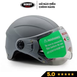 Thumbnail Nón bảo hiểm nửa đầu có kính SUNDY Helmets HP06K, Freesize (vòng đầu 57-61cm) cho nam và nữ 2