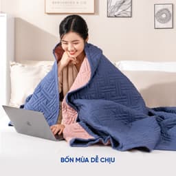 Thumbnail Chăn Goodnight Mori đơn sắc 160x200cm mềm mại, độ bền cao, kháng ẩm tốt 2