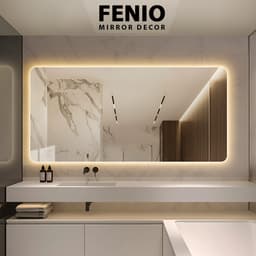 Thumbnail Gương đèn led treo tường nhà tắm Gương hình chữ nhật có led cảm ứng decor phòng toilet (LH) 1