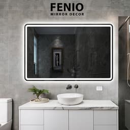 Thumbnail Gương led cảm ứng hình chữ nhật FENIO DECOR gương led viền treo tường nhà tắm spa tiệm nail phòng ngủ 1