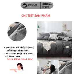Thumbnail Bộ Chăn Ga Gối Cotton Tici ETAMI Bedding Drap Giường Đủ Kích Thước ( Không Kèm Ruột ) 4