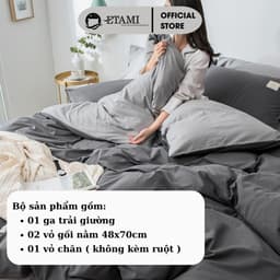 Thumbnail Bộ Chăn Ga Gối Cotton Tici ETAMI Bedding Drap Giường Đủ Kích Thước ( Không Kèm Ruột ) 2