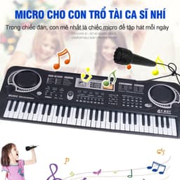 Thumbnail Đàn Organ điện tử 61 phím kèm mic cho bé MQ-6106 4