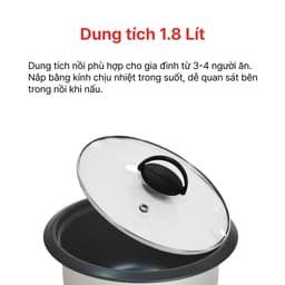 Thumbnail Nồi cơm điện nắp rời 1.8L HAPPYCOOK, HCD-180B 1