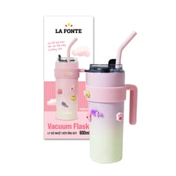 Thumbnail Ly giữ nhiệt La Fonte Sticker 600ml Kèm Ống Hút 012294, Chất liệu thép không gỉ (SUS304) 4