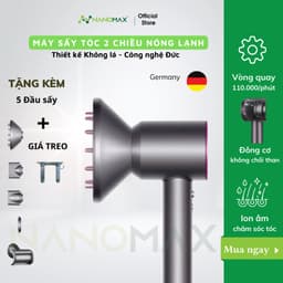 Thumbnail Máy Sấy Tóc NANOMAX High Speed 2 Chiều Nóng Lạnh Thiết Kế Không Lá Động Cơ Không Chổi Than 3 Tốc Độ Sấy 3 Chế Độ Nhiệt 1