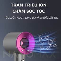 Thumbnail Máy Sấy Tóc NANOMAX High Speed 2 Chiều Nóng Lạnh Thiết Kế Không Lá Động Cơ Không Chổi Than 3 Tốc Độ Sấy 3 Chế Độ Nhiệt 4