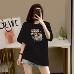 Thumbnail Áo thun nữ dáng rộng - Áo phông nữ form rộng 95% cotton - Loza G0129 1