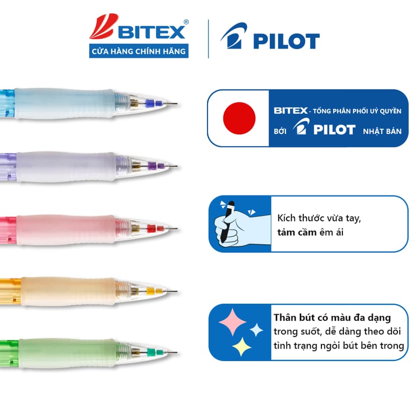 Ảnh Bút chì bấm Pilot Super Grip Neon 1