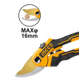 Thumbnail Kéo cắt cành cây cao cấp dài 220mm, chất liệu thép carbon 55 siêu cứng, tay cầm bọc nhựa INGCO HPS0601 2