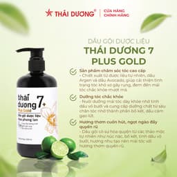 Thumbnail Mua 1 dầu gội Thái Dương 7 Plus (chai 250ml/ 500ml) tặng Dầu xả 7 Plus Gold 50g 2