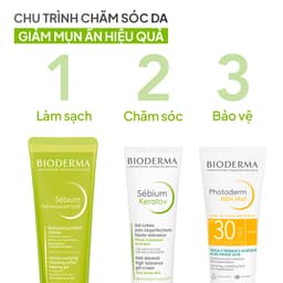 Thumbnail Gel rửa mặt làm sạch sâu và giảm mụn Bioderma Sébium Gel moussant actif - 45ml 4