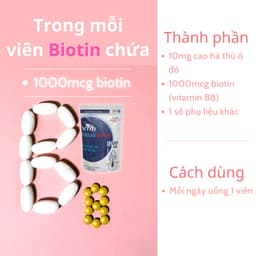 Thumbnail Viên uống VTM Feelex Biotin ngăn rụng tóc, hỗ trợ mọc tóc Biotin gói 30 viên (30 Ngày) 3