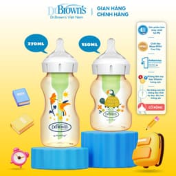 Thumbnail Bình sữa cổ rộng Dr.Brown's nhựa PPSU Option Plus 100% chính hãng 150ml và 270ml 1
