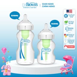 Thumbnail Bình sữa Dr.Brown’ cổ rộng 150ml và 270ml nhựa pp options plus 1