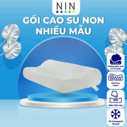Thumbnail Gối cao su non cho người lớn NIN House giảm đau cổ vai gáy và giảm ngáy dạng lượn sóng memory foam nhiều kích thước 1