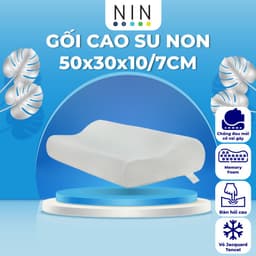 Thumbnail Gối cao su non cho người lớn NIN House giảm đau cổ vai gáy và giảm ngáy dạng lượn sóng memory foam nhiều kích thước 2