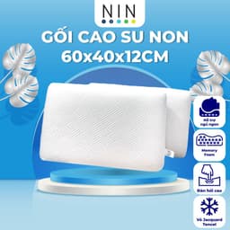 Thumbnail Gối cao su non cho người lớn NIN House giảm đau cổ vai gáy và giảm ngáy dạng lượn sóng memory foam nhiều kích thước 3