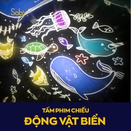 Thumbnail Đèn chiếu sao Saby Dreamz kèm 3 tấm phim chiếu TỰ CHỌN, pin sạc, xoay 360 độ với 3 màu ánh sáng, BH 12 tháng 2