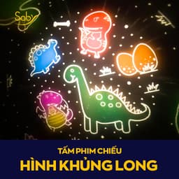 Thumbnail Đèn chiếu sao Saby Dreamz kèm 3 tấm phim chiếu TỰ CHỌN, pin sạc, xoay 360 độ với 3 màu ánh sáng, BH 12 tháng 3