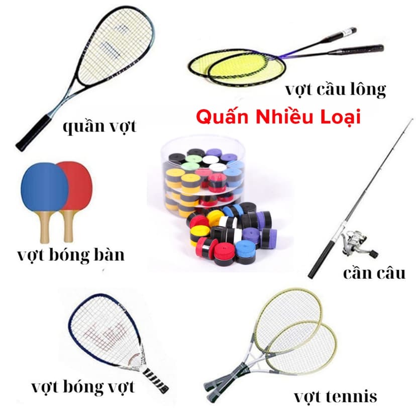 Ảnh Cuốn Cán Vợt Tennis, Cầu Lông PU Cao Cấp Dài 1100*25*0.7mm Chính Hãng Amalife (1 cái) 2