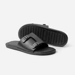 Thumbnail Dép nam da bò G2 Hades dáng sandal quai ngang, Dép da double monk strap công sở thời trang lịch sự 3