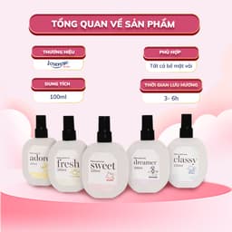 Thumbnail Xịt thơm quần áo Lovenose 100ml chiết xuất tinh dầu thiên nhiên thơm mát khử mùi hôi, chai xịt thơm tủ quần áo 3