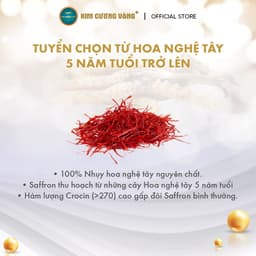 Thumbnail Nhụy Hoa Nghệ Tây Saffron Kim Cương Vàng - Dưỡng Da,Cải Thiện Tâm Trạng, Giảm Mệt Mỏi (1Gr/Hộp) 4