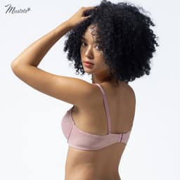 Thumbnail Áo Lót Nữ Mustoto Bra Ren Phối Lưới Mút Mỏng Nhẹ Có Gọng (MA19) 1