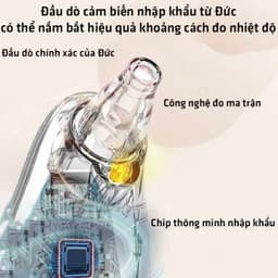 Thumbnail Nhiệt Kế Hồng Ngoại Điện Tử Đo Trán Cho Bé IQKAO - Đo Nhiệt Độ Cơ Thể,Thông Minh, Đa Năng, Tặng Kèm Pin 1