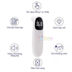 Thumbnail Nhiệt Kế Hồng Ngoại Điện Tử Đo Trán Cho Bé IQKAO - Đo Nhiệt Độ Cơ Thể,Thông Minh, Đa Năng, Tặng Kèm Pin 2