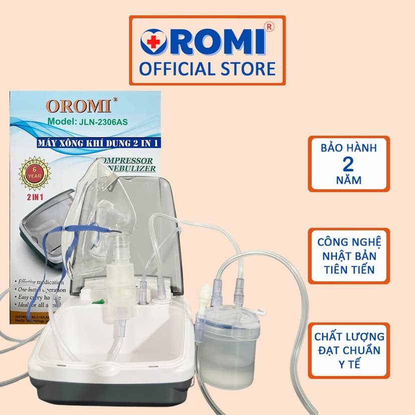 Ảnh Máy xông khí dung và hút mũi 2 trong 1 OROMI JLN-2306AS - DÒNG MÁY CHUYÊN XÔNG 1