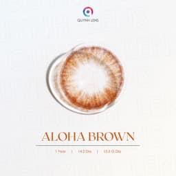 Thumbnail Kính áp tròng QUYNH LENS Aloha Brown 0-8 độ 1