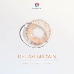 Thumbnail Kính áp tròng QUYNH LENS Relam Brown 0-8 độ 1