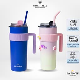 Thumbnail Ly giữ nhiệt La Fonte Sticker 600ml Kèm Ống Hút 012294, Chất liệu thép không gỉ (SUS304) 2