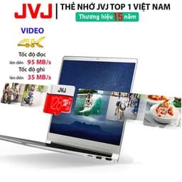 Thumbnail Thẻ nhớ 32Gb 64gb 128gb 256gb JVJ Pro U3 Class 10–chuyên dụng cho CAMERA, Điện thoại, Máy ảnh,.. Bảo hành 9 năm 1 đổi 1 3