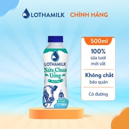 Thumbnail Sữa chua uống thanh trùng Lothamilk có đường chai 500ml 1