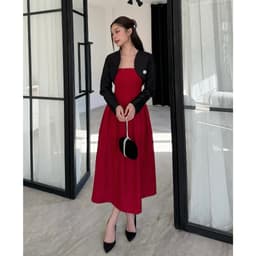 Thumbnail BBSTORE’S Đầm Dài Dự Tiệc 2 Dây Xòe Phồng Cùng Tùng Váy Xếp Ly Sang Trọng - TK133 2