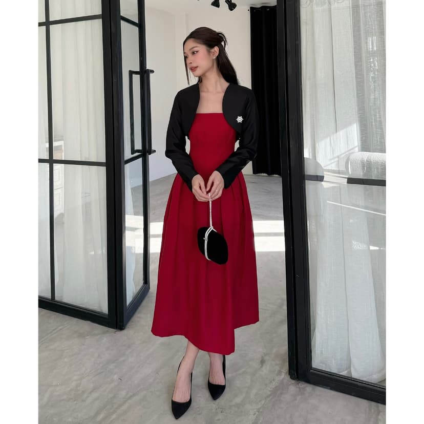 Ảnh BBSTORE’S Đầm Dài Dự Tiệc 2 Dây Xòe Phồng Cùng Tùng Váy Xếp Ly Sang Trọng - TK133 2