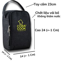 Thumbnail Túi đựng hộp cơm COBA'COOK 3 hộp 400 ml Giấy bạc giữ nhiệt và 2 khóa kéo tiện dụng-CBL 2