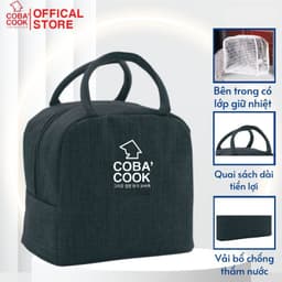 Thumbnail Túi Giữ Nhiệt COBACOOK Hộp Lớn Với 1 Khóa Kéo Và Lớp Bạc Giữ Nhiệt-CBB 1